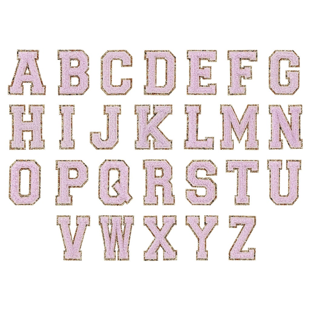 Glitter letterman patches store