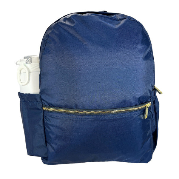 Navy School Backpack | Navy Nylon Backpack | Letters and Loops