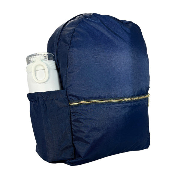 Diesel enamel nylon backpack navy blue