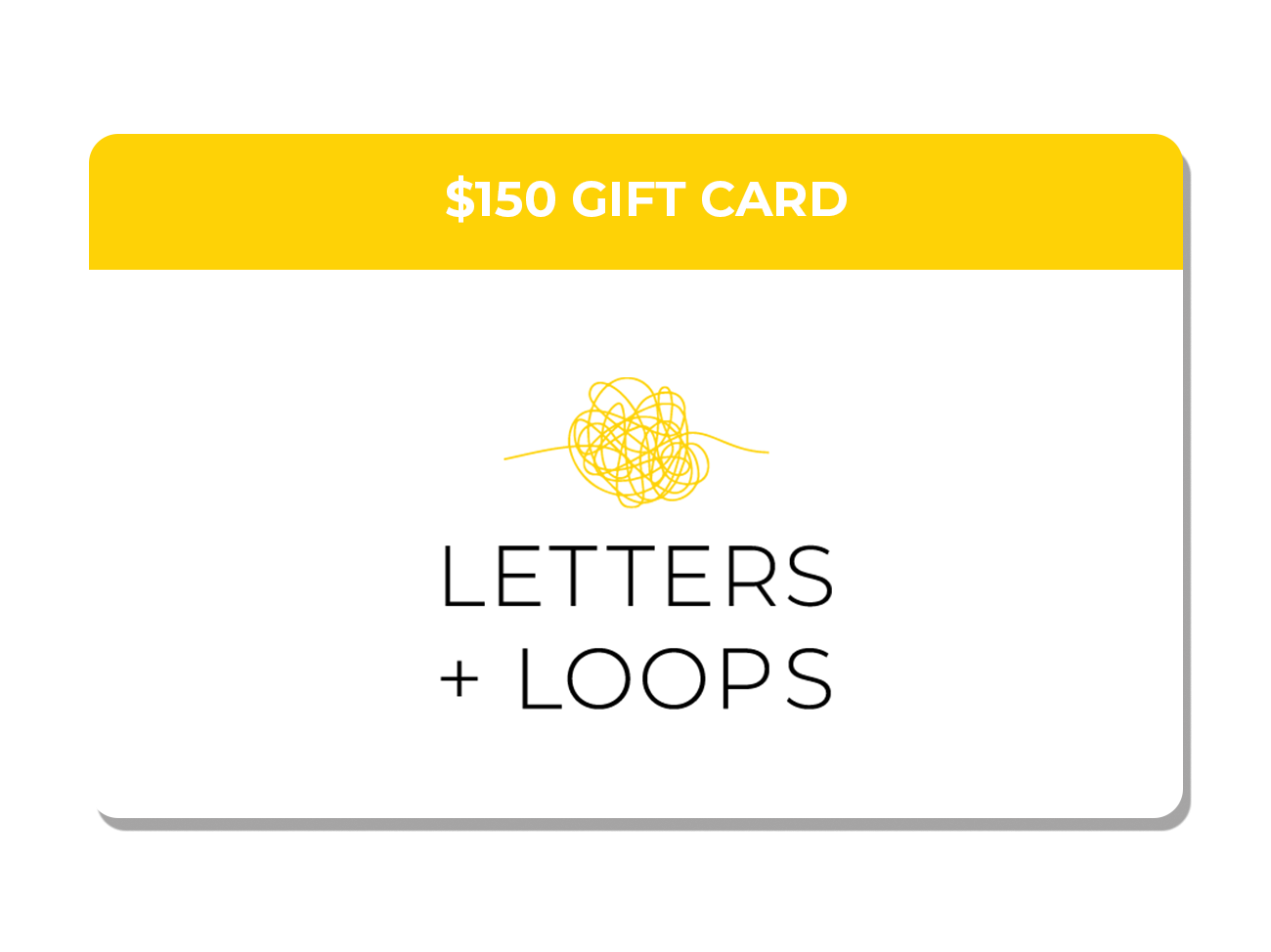 Gift Card – Letters and Loops