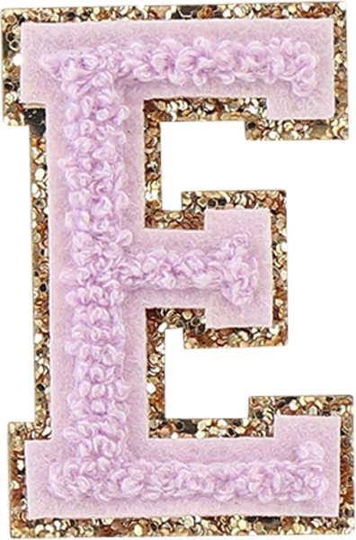 Lilac Glitter Varsity Letter Patch - R  Varsity letter, Lettering, Glitter  letters